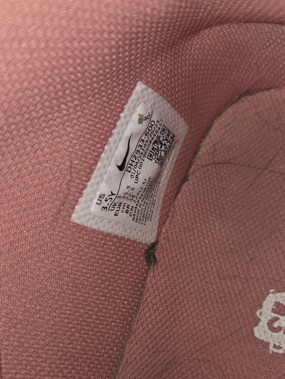 Nike Kids Pink and White Air Force 1 High-Top Sneakers